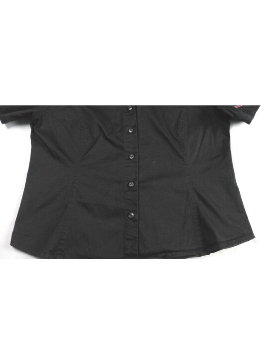 Chrome Eagle Black shirt XXL Women button down Chix Custom Cycles Embroydered - Picture 2 of 15